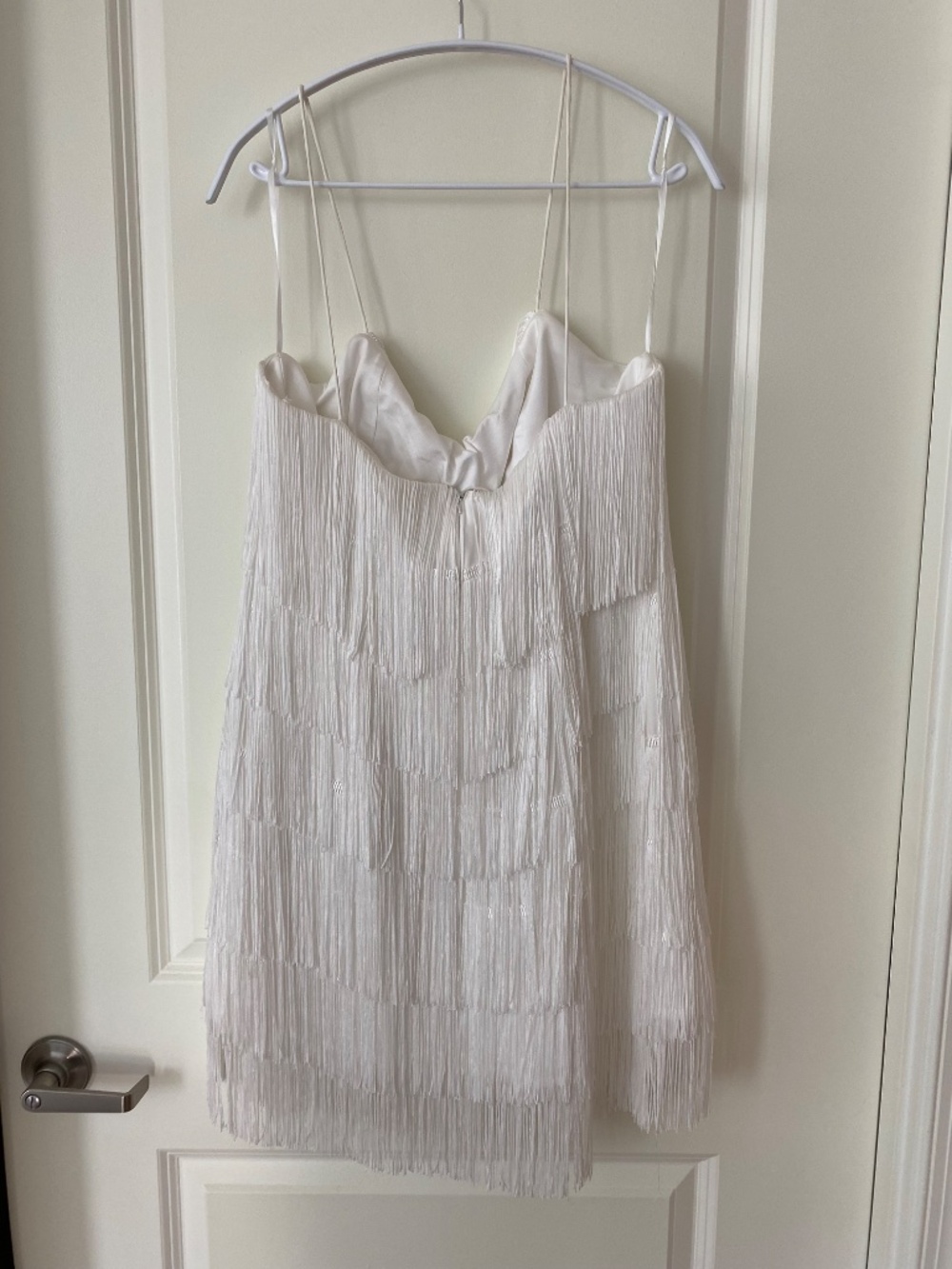 Jenny Yoo Tula white fringe dress, 14 - Picture 2 of 3